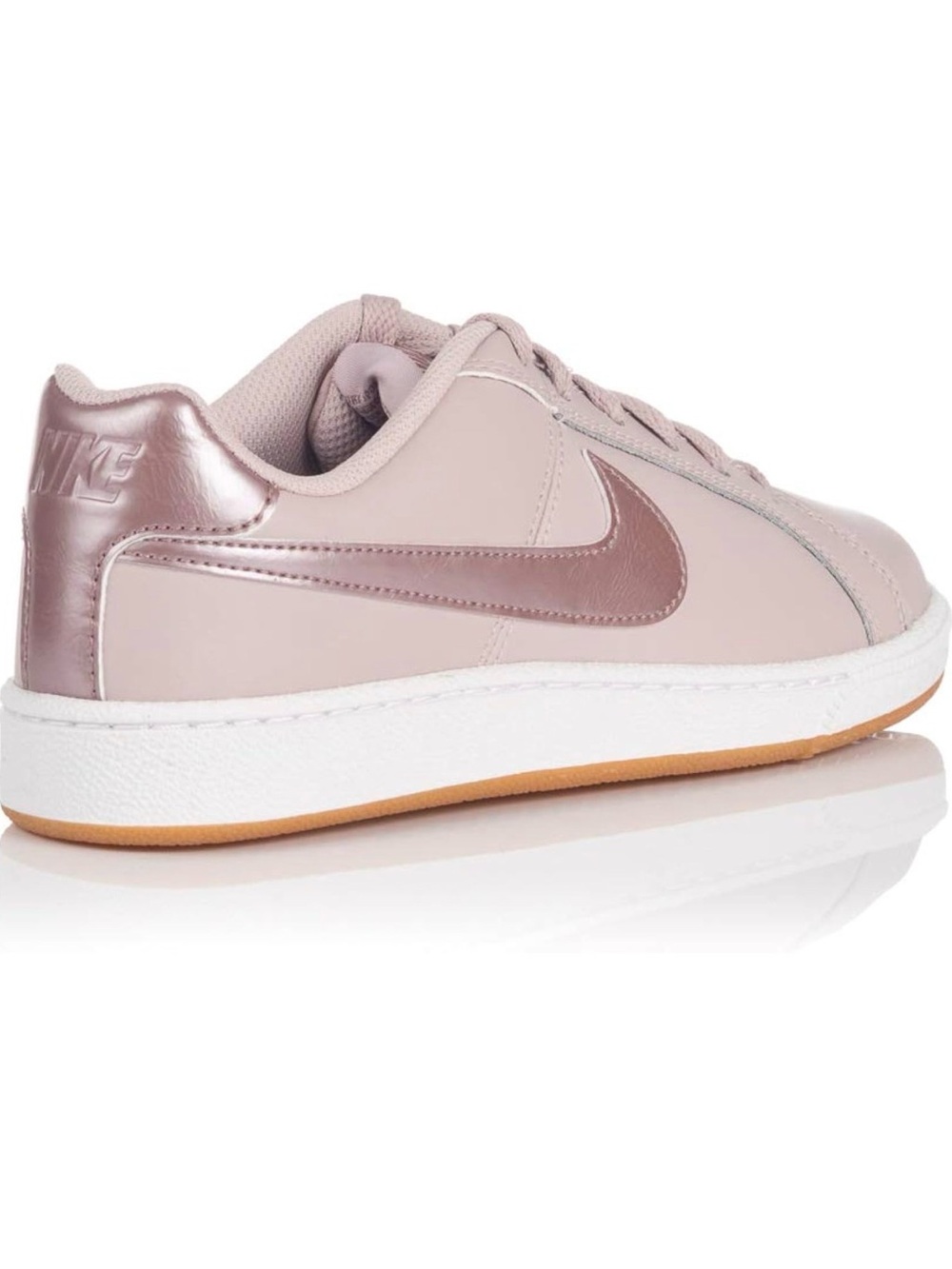 Nike Women's Blush Metallic Rose Swoosh Low-Top Sneakers